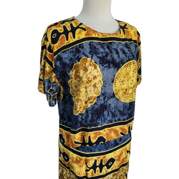 Polynesian Tribal Tiki Top& Maxi Skirt XL Twin Set - Picture 4 of 10